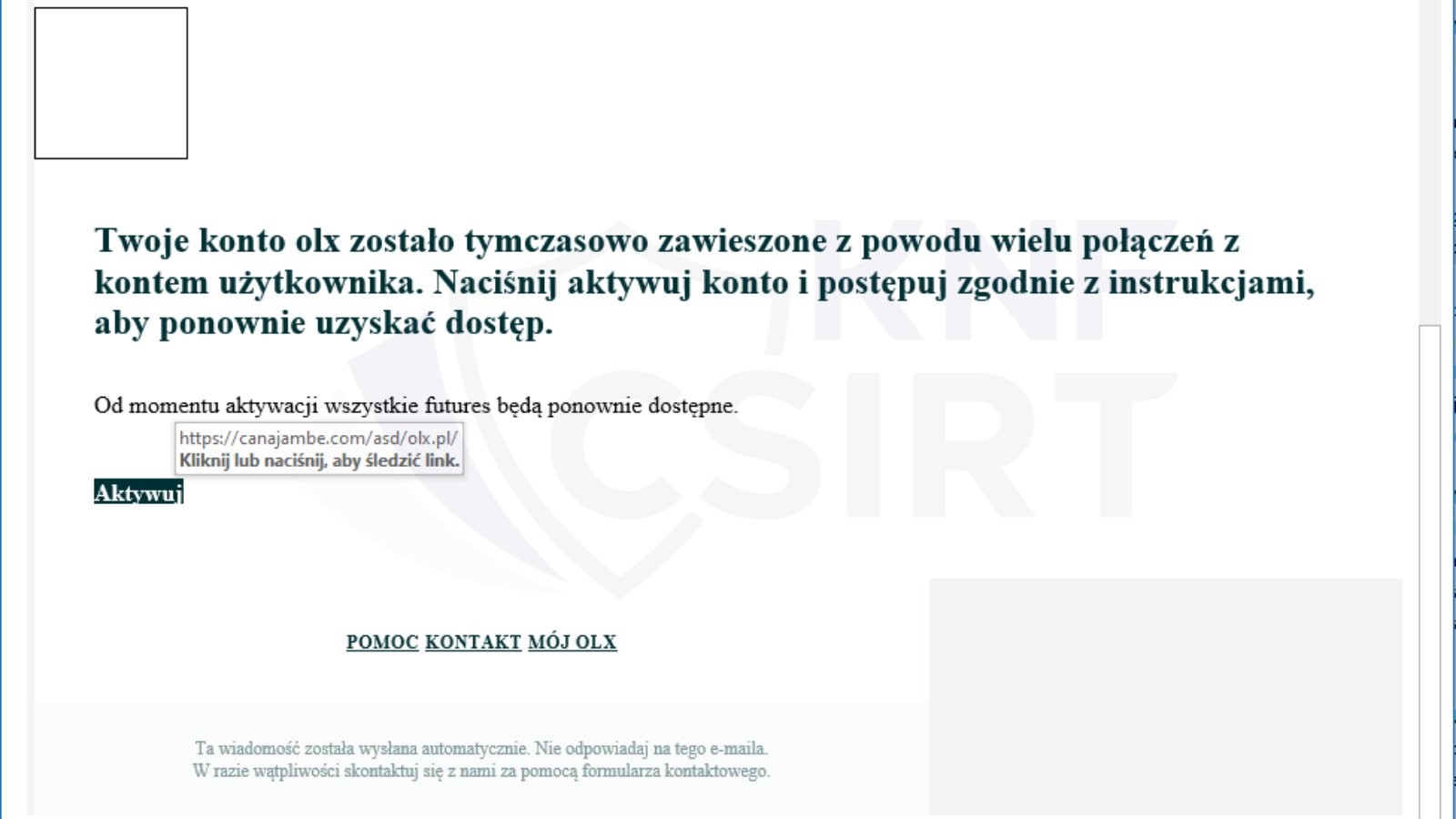 Oszustwa e mail 3