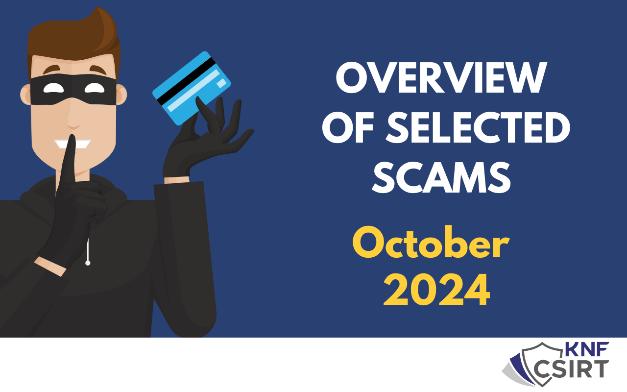 Overview of selected scams - October 2024